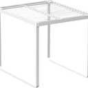 Kitchen Cabinet Storage Shelf Stackable Wire Spice Rack Organizer Heavy Duty Space Saver for Bathroom Bedroom Closet Laundry Room Office Countertop - White, Pack 1