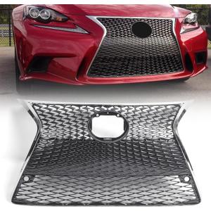 Grille w/Chrome Trim Compatible with Lexus IS200t IS250 IS300 IS350 (Only for F Sport) 2014 2015 2016 Front Grill
