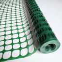 PotatoLife Plastic Mesh Fence Safety Fence, 2 Roll 4'x100' with 100 Zip Ties, Resuable Temporary Netting for Garden Fencing, Construction, Snow Fencing, Animal Barrier, Poultry, Deer, Patio, Green