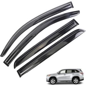 Window Visors Rain Guards Deflector Fit forToyota Highlander 2014 15 16 17 18 2019 Accessories 4 pcs -Ram Window Deflector Visors Vent Sun Rain Guard Shade