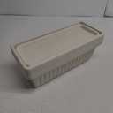 HOXHA Window Box Planter, Plastic Vegetable Flower Planter Boxes with Tray, Rectangular Indoor and Outdoor Flower Pots for Windowsill, Patio, Porch, Garden Balcony (White 6 Pack)