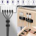 2 x for Desk Under Table Wire Management Adhesive Cable Clips 29Pcs(Black).Used for Computer pc,tv,ethernet Wires Cable Management on Large Cable Hooks Organizer Clips
