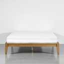 NTC Sapa Solid Wood Platform Bed Frame – Minimalist, Japanese Joinery, No Box Spring Needed, Silent Slats, Easy Assembly – Full – Teak Look