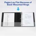 Avery Heavy-Duty View 3 Ring Binder, 2" One Touch Slant Rings, 530-Sheet Capacity, 2.8 Inch Wide Spine, Great for Home, School Supplies, Office, or Organization Needs, 1 Black Binder (05500)