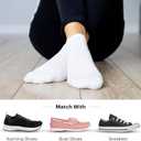 HOT FEET Thin Ankle Socks for Women & Girls  Fun & Cute Low Cut No Show Socks, Stocking Stuffers, 6, 8, 18 PK Size 4-10 (White)