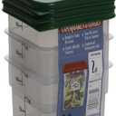 Cambro Set of 3 Square Food Storage Containers with Lids, 2 Quart