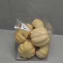 Fake Pumpkins, 8 Pcs White Artificial Pumpkins, Plastic Pumpkins for Thanksgiving Party Table Centerpiece Autumn Home Decoration-B (Cream)