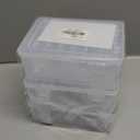 Mathtoxyz Small Bead Organizers, 45 Pieces Plastic Storage Cases Mini Clear Bead Storage Containers Transparent Boxes with Hinged Lid and Rectangle Clear Craft Supply Case