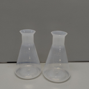 PATIKIL 250ml Plastic Erlenmeyer Flask, 2 Pack Wide Mouth Conical Flask for Laboratory, Clear