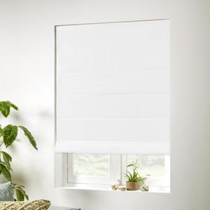 SHECUTE Blackout Cordless Fabric Roman Shades for Windows, Bedroom, Living Room and Home, Roman Blinds for Windows and French Doors (White, 64'L x 35'W) (35"W x 64"H, White(Blackout))