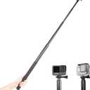 79inch Long Selfie Stick for GoPro 13/12 11 10 9 8 7 6 5 Blcak 4 Silver Go Pro Max Session, DJI Osmo Action 5 4 3 2,AKASO,Insta360 One RS R Cameras, 45-200cm Extendable Pole Monopod