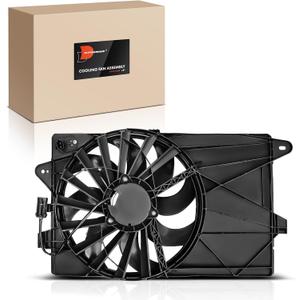 A-Premium Engine Radiator Cooling Fan Assembly Compatible with Select Fiat Models - 500 2012-2019 - Replace# 68073673AA, 68073673AB