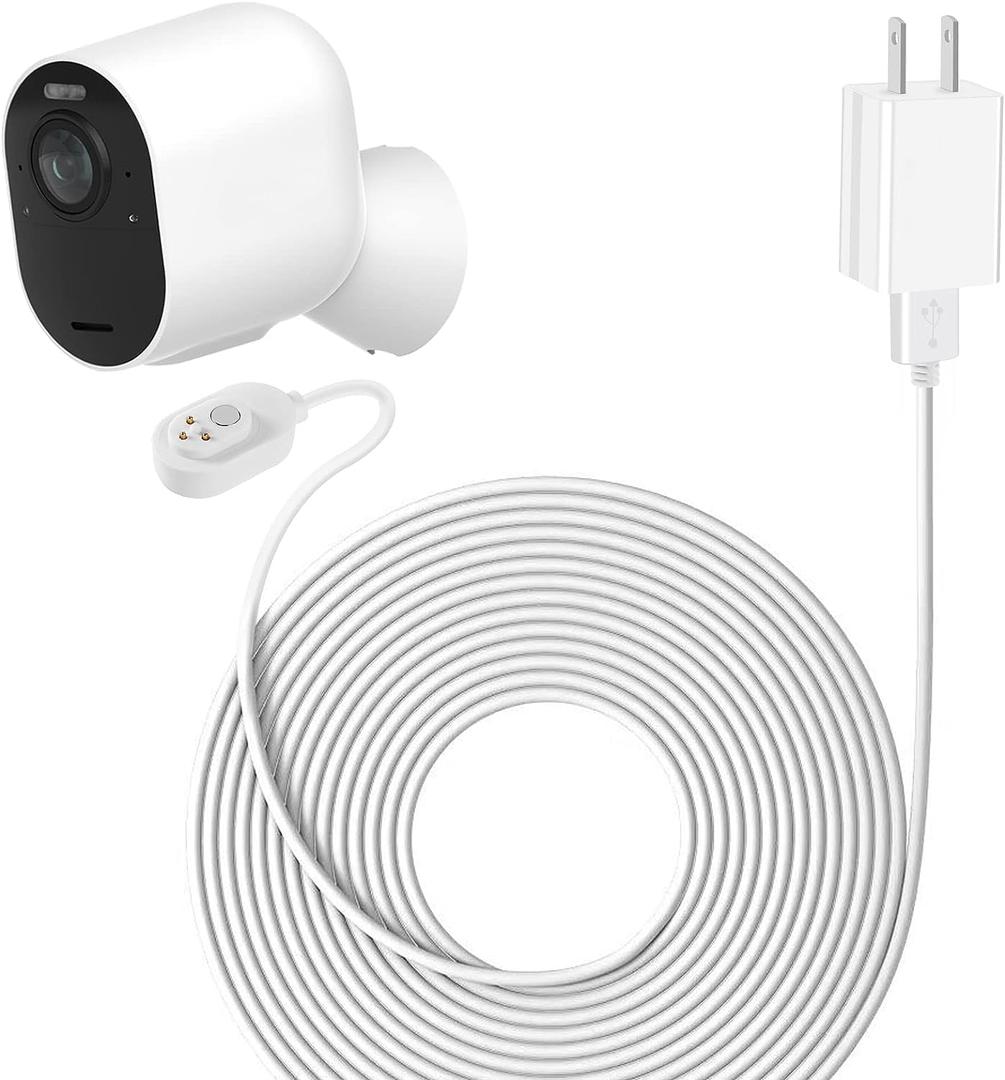 Arlo Camera Charger - Outdoor & Indoor, Power for Arlo Pro 3, 4, Ultra, Ultra 2, Pro 5S 2K - 16ft Long Charging Cable