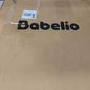 Babelio Baby Gate for Stairs, Kitchen & Doorways, 26-43" W 28" H No Bottom Bar| Easy Installation| One-Handed Operation| Auto-Close| Hardware Mount (Drill Needed) Safety Dog/Pet Gate Indoor (White)