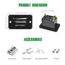 Yooreal 36V Battery Indicator Meter Battery Monitor for Lead Acid Battery Powered Club Car Travel Trailer Forklift Scrubber Machine Electric Motorcycle