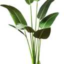 FOREVER LEAF 5 Feet Bird of Paradise Artificial Plant, Includes Black Planter, Realistic Banana Shaped Leaves, Large Faux Floor Plants for Living Room, Perfect Silk Plants for Home Decor Indoor