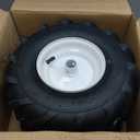 AR-PRO 2-Pack 13x5.00-6" Tiller Tire and Wheel, 1" Axle Bore Hole, 3-1/8" Centered Hub, Replacement 4Ply Pneumatic Tire Perfect for Garden Trailer, Lug Tractor, Tillers, and Trenchers