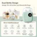 Baby Bottle Warmer, Felizbebe 10-in-1 Double Bottle Warmer for Breastmilk or Formula, Accurate Temperature Control, Timer, Sterili-zing, Defrost, Heat Food, Keep Warm, Breast Milk Warmer for Baby