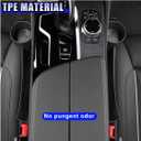 YoRise 2PCS Dual Slot Car Seat Gap Filler Organizer, Multifunctional Car Side Seat Gap Guard Spacer with Cup Holder, Universal Auto Storage Accessories for Preventing Items Falling Out (Black)