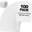 Frienda 100 Pack White Foam Board Foam Poster Boards 12 x 16 Inch Inch for Projects Double Sided Thickness, Rigid for School Crafts Office Art Projects Crafts, Presentation, Wedding