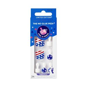 KISS imPRESS No Glue Mani Press On Nails, Design, 'Need a Vacation', Multicolor, Short Size, Squoval Shape, Includes 24 Nails, Prep Pad, Instructions Sheet, 1 Manicure Stick, 1 Mini File
