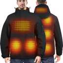 Heated Jackets for Men Women - Rechargeable Men's Soft Shell Winter Heating Jacket for Winter Outdoor Use (Medium, Black)