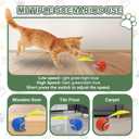 Speedy Cat Tail Toy 2.0,USB Rechargeable Smart Interactive Cat Ball,Automatic Moving Ball Toy for Indoor Cats, Replaceable Tail2PCS