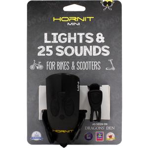 Hornit Mini Bike & Scooter Horn with Kids Headlight (Black/Black)