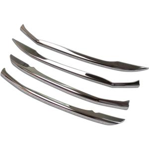 Beautost Fit for Toyota VENZA 2021 2022 2023 2024 Front+Rear Bumper Corner Protection Cover Trims Stainless Steel