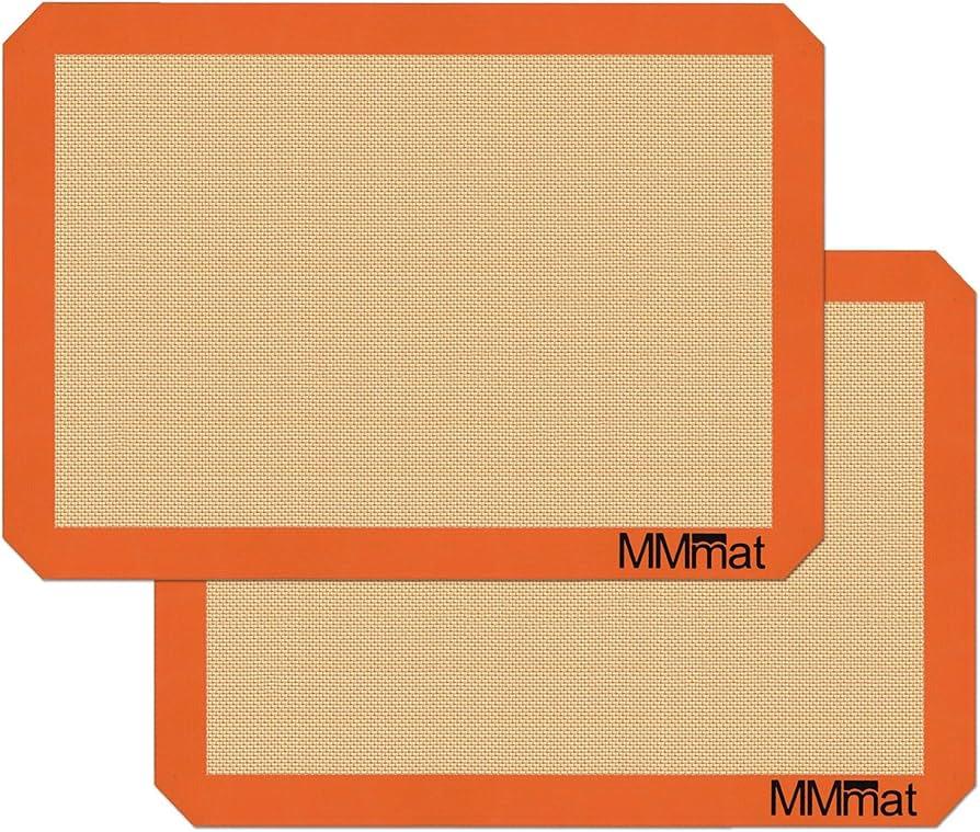 Silicone Baking Mats - Best German Silicone - Non Slip Silicone Baking Sheet, Non Stick Reusable Silicone Mats for Baking, Oven Liner, Counter Mat - 2 Toaster Oven Size Baking Mats