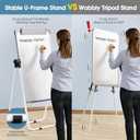 MaxGear Easel Whiteboard with Stand, 36" x 24" Double-Sided Dry Erase Board Flip Chart, Height Adjustable,Foldable, Portable for Home Office Classroom Teaching