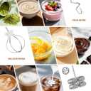 CIRCLE JOY Rechargeable Handheld Milk Frother Wand with Stand, 3 Variable Speeds, 3 Whisks and Storage Box, Electric Drink Mixer for Latte, Cappuccino, Hot Chocolate, Eggs and Protein Powder, Silver