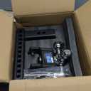 METOWARE Adjustable Trailer Hitch Fits 2-Inch Receiver - Heavy Duty Drop Hitch with 8-Inch Drop/Rise (14,000 LBS GTW) - Tri-Ball (1-7/8'', 2'', 2-5/16'') and Anti-Theft Stainless Steel Lock