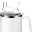 Adult Sippy Cups for Elderly Convalescent Adult Sippy No Spill Feeding Cup with Straw for Elderly Stainless Steel Spill Proof Cup for Dementia Disabled Maternity Dysphagia Swallowing 15.2 oz