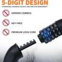 Bike Chain Lock, 5 Digit Combination Heavy Duty Anti Theft 3.5Ft Bicycle Chain Lock,6mm Thick High Hardness keyless Bike Lock for Bike,Scooter,Motorcycle,Door, Gate