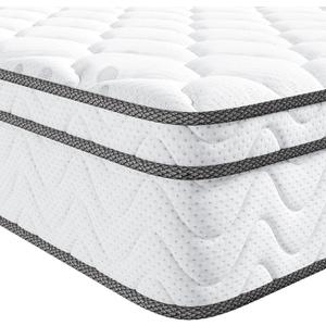 Vesgantti Twin XL Mattress 10 Inch, Fiberglass-Free | Cool Sleep Hybrid Mattress in a Box - Memory Foam & Pocket Springs, Ergonomic Design, Pressure Relief, Medium Firm Feel, 39"*80"*10"