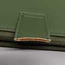 Travelambo RFID Wallet Women Large Size Bifold Multi Card Wallet Case with Zipper Pocket Credit Card Holder for Women (Green Army 7224)