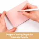 SGHUO 12pcs 4"x6" Pink Rubber Carving Blocks Linoleum Block Stamp Making Kit