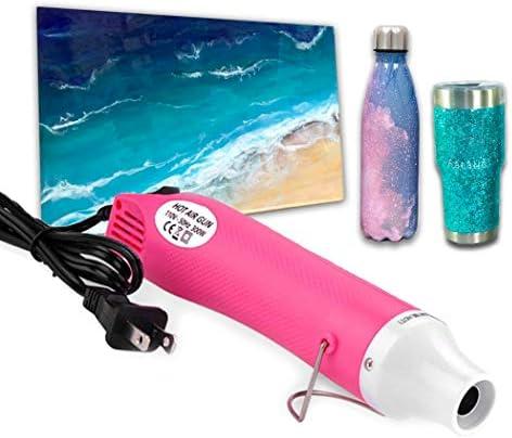 Bubble Removing Tool for Epoxy Resin and Acrylic Art, DIY Glitter Tumblers, Specially-Designed Heat for Making Acrylic Resin Travel Mugs Tumblers to Remove Air Bubbles (Pink)