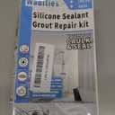 8Oz White Waterproof Caulk & Seal Silicone Sealant, Wadities Tile Grout Repair Kit with Grout Remove Scraper, Shrink & Crack Proof for Bathroom, Shower, Kitchen, Floor (4Oz, Pack of 2)