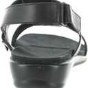 Easy Spirit womens HazelWedge Sandal (8.5 X-Wide, Black)