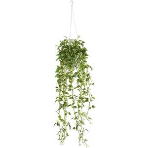 Nearly Natural Green Variegated Wandering Jew Hanging Basket Artificial Plant