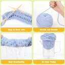 Aeelike Soft Yarn for Crocheting, 4 Skeins Soft Yarn #5 Fluffy Yarns Each 100g (3.52 oz) 50m (54.7 Yards)- Flexible Bulky Yarns for DIY Crafts Making Blanket Scarves Hat, Milky White