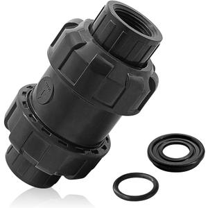 1in NPT PVC Spring Check Valve, UPVC Swing Utility Water One Way Check Valve, Sch80 Pool Ball Check Valve for Backflow Prevention