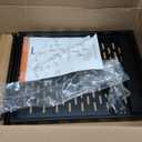 Tecmojo 1U Sliding Rack Shelf,4-Post Vented Rack Mount Shelf,13.8in Deep with Adjustable Mounting Depth 13.8-19.7in,Supports to 110lbs,for 19 Inch AV/Network Equipment Rack,Unassembled,Black