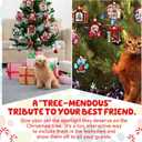 Jenaai 16 Pcs Dog Christmas Picture Ornament Craft Set, DIY Wooden Pet Keepsakes, Personalized Christmas Picture Frame Ornaments for Puppy Photos, Xmas Tree Hanging Decorations Gifts