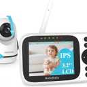 HelloBaby Baby Monitor with 3.2'' IPS Screen - Baby Camera Monitor with Remote Pan-Tilt-Zoom Camera No WiFi, Infrared Night Vision, 1000ft Wireless Connection