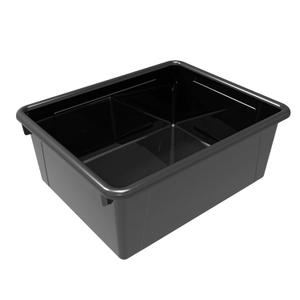 School Smart Sturdy Plastic Storage Tray, Multifunctional Design for Classroom, Home, and More, Letter Size, Black