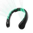 JISULIFE Portable Neck Fan Upgraded, Neckbrace Personal Hands Free, 5 Speed Gears Adjustment, 5000 mAh Wearable Bladeless Quiet Rechargeable for Outdoor Indoor, Gifts for Women Men- Black