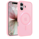 Magnetic for iPhone 17 Case, [Anti-Slip] [Military-Grade Drop Protection] [Camera Protection] Skin-Friendly Slim Translucent Shockproof Protective for iPhone 17 Phone Case, Pink
